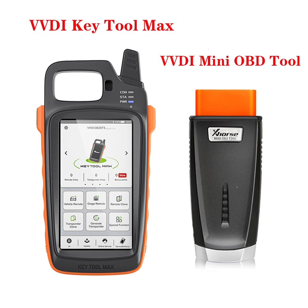 

Xhorse VVDI Key Tool Max MINI OBD Tool OBD2 Diagnostic Immo Transponder Remote Key Programming BT Connection More Function