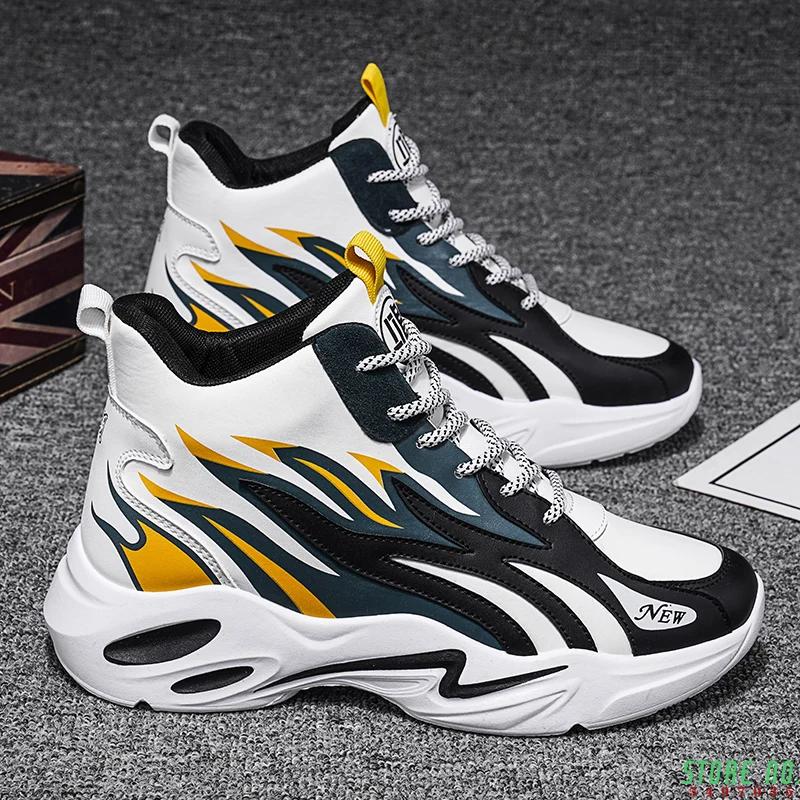 

Shoes Men Sneakers Winter Trainers Colorful Men's Sports Shoes Comfortable Pu Leather High Top Designer Man Running Shoe Outdoor