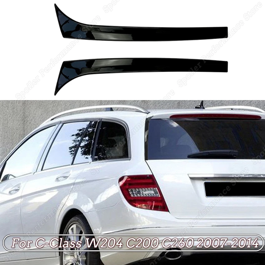 Rear Window Side Spoiler Trim Gloss Black Body Kit