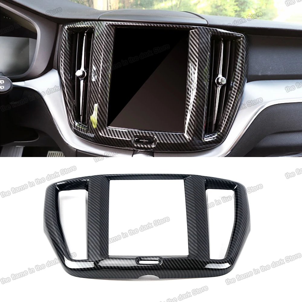 

Рамка навигатора mdeia из углеродного волокна abs для volvo xc60 2017 2018 2019 2020 2021 2022, украшение для gps-экрана Авто
