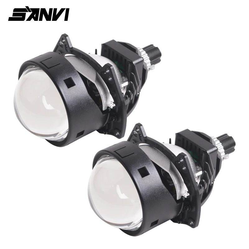 Фото SANVI 3-дюймовый Ai60 Bi LED Lens App Bluetooth для фар 9005 9006 H4 H7 Светодиодные фонари 3000K 4300K 6000K 3 цвета Автомобильный аксессуар №1