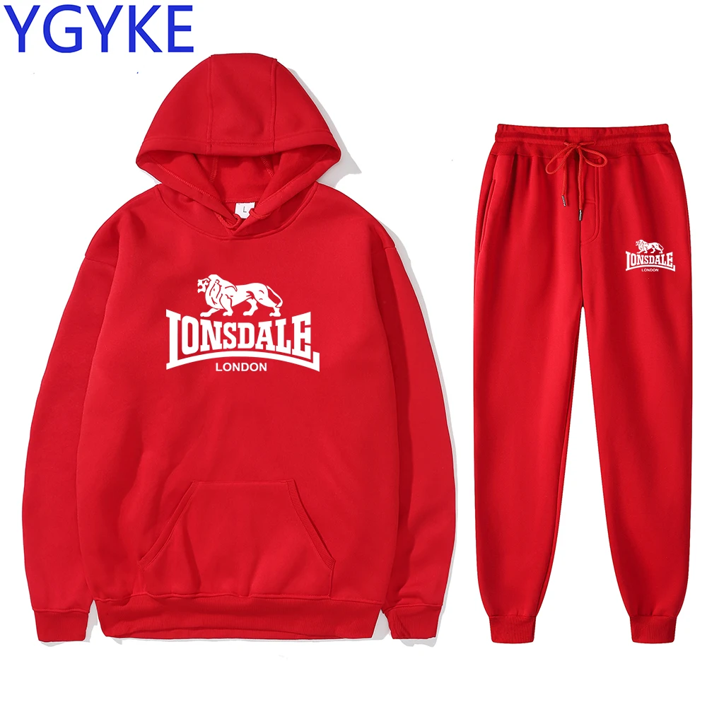 Lonsdale весна-осень 2022 новейший мужской свитер с капюшоном и принтом уличная мода
