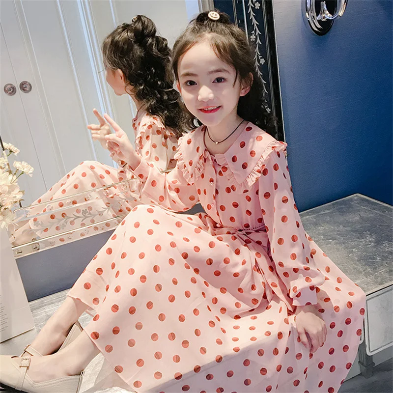 

Girl Dress Kids Skirts Spring Autumn Cotton 2022 Buttons Flower Girl Dress Party Evening Gown Beach Outdoor Children Clothing