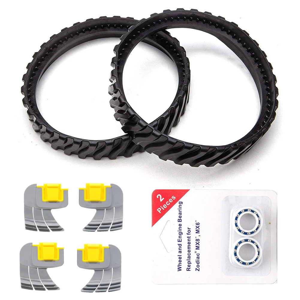 

Spare Parts for Zodiac MX8/MX6 Pool Cleaner Featuring R0526100 Tyre Track R0527000 Bearing and R0714400 Scrubbing Brush