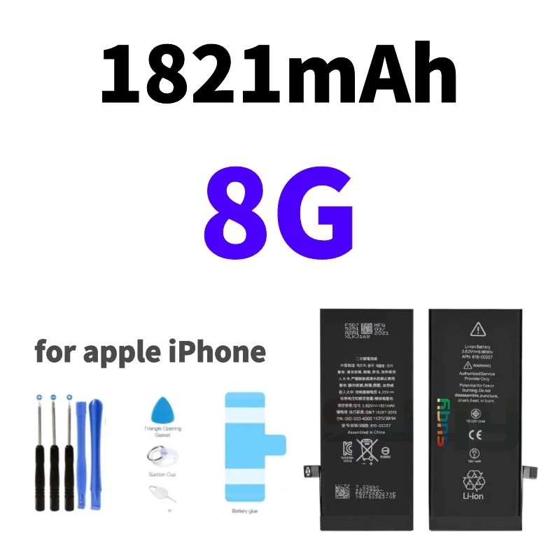 

suqy Mobile Phones Bateria for iphone 8 Original for iphone 8 Battery Replacement Batterie for iphone 8 High Capacity 1821 mah