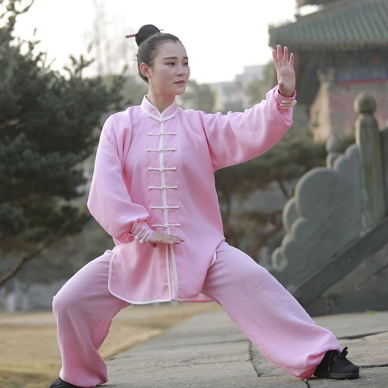 Tai Chi Clothing Breathable Linen Cotton Practice Clothes Women Martial Arts Clothes Performance Clothes Taoist Clothes 2022 New