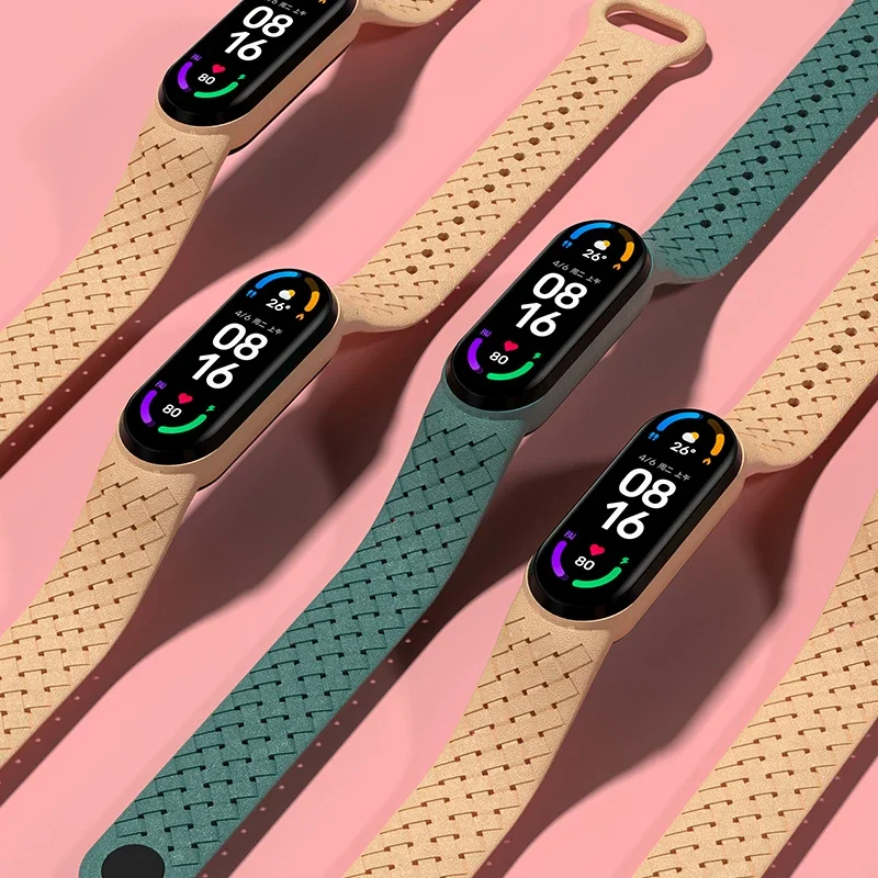 Силиконовый Спортивный Ремешок Для Xiaomi Mi Band 3 4 5 6 Дышащий Браслет С Воздушным
