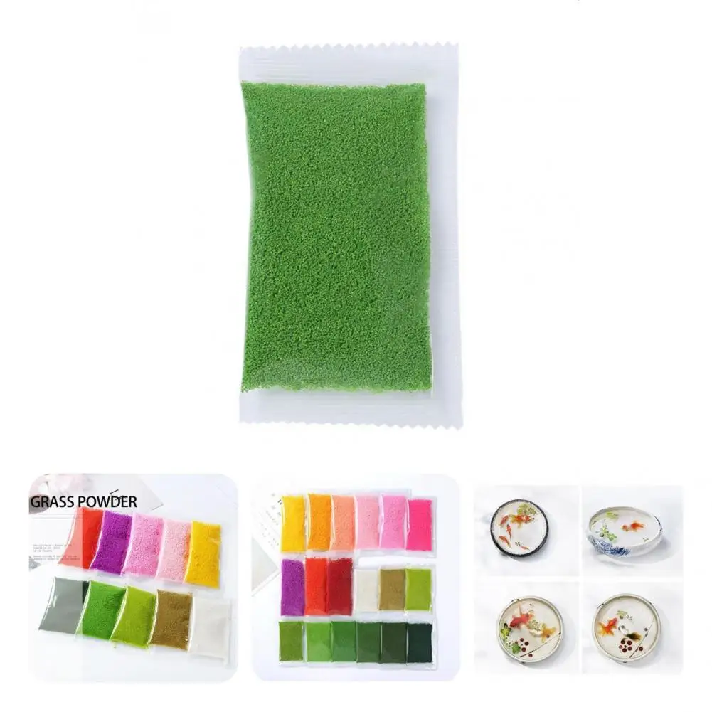 

Lightweight Safe Easy to Operate Sandbox Powder Multi Colors Grass Tree Powder Odor-free for Building Model