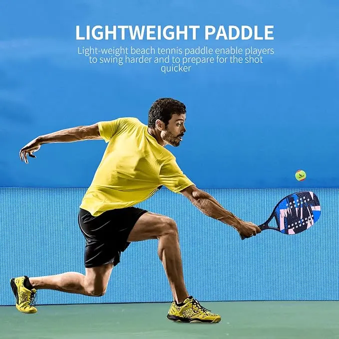 2 шт. ракетка для падель с поверхностью из углеродного волокна гибким сердечником