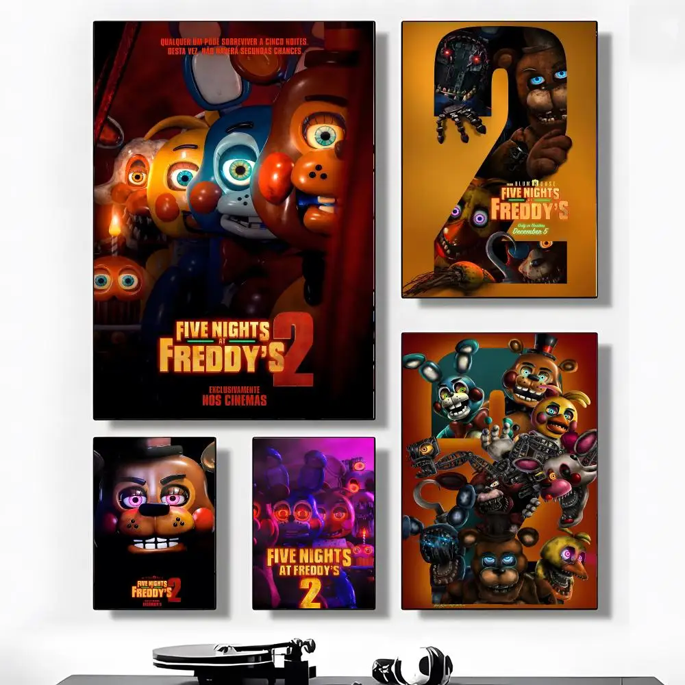 Фото Постер Fnaf Five-nights-At-Freddys 2 HD, декоративная наклейка на стену, водонепроницаемая, для дома, гостиной, эстетичное украшение. №1