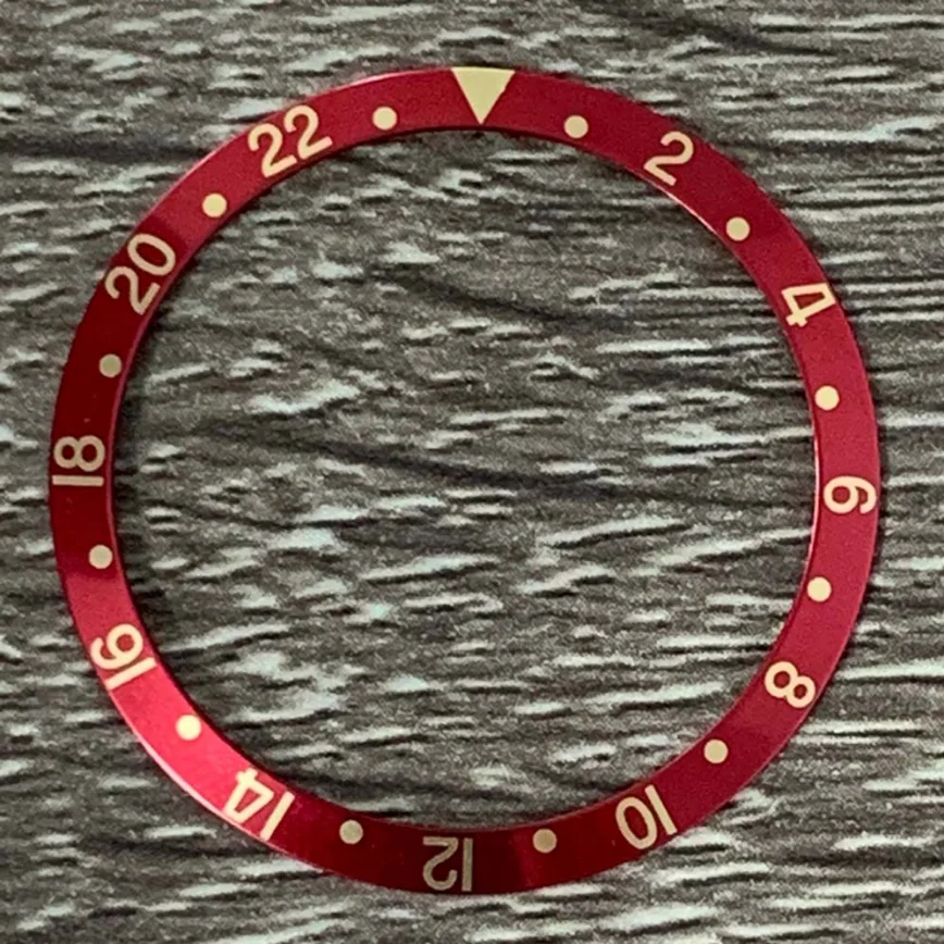 36.5MM Watch Bezel Inset Accessory Digital Aluminium Sloping Bezel Opening 36.5MM Outer Diameter 30.7MM Inner Diameter