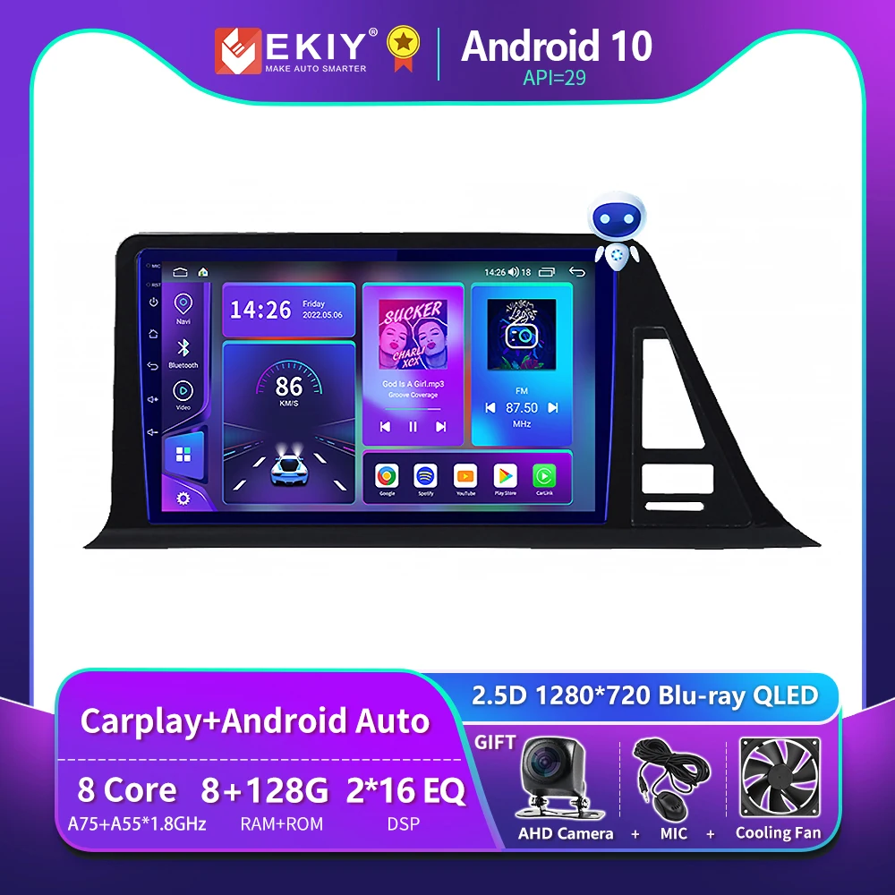 EKIY T900 Android 10 Car Radio For Toyota CHR C-HR 2016 2017 2018 2019 Multimedia Video Player GPS Auto Carplay Navi No 2din DVD
