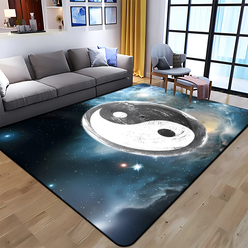 Modern Chinese Dragon Tai Chi Bagua Yin Yang Area Rug Living Room Carpet for Children Play Home Deco Floor Mat and Carpets