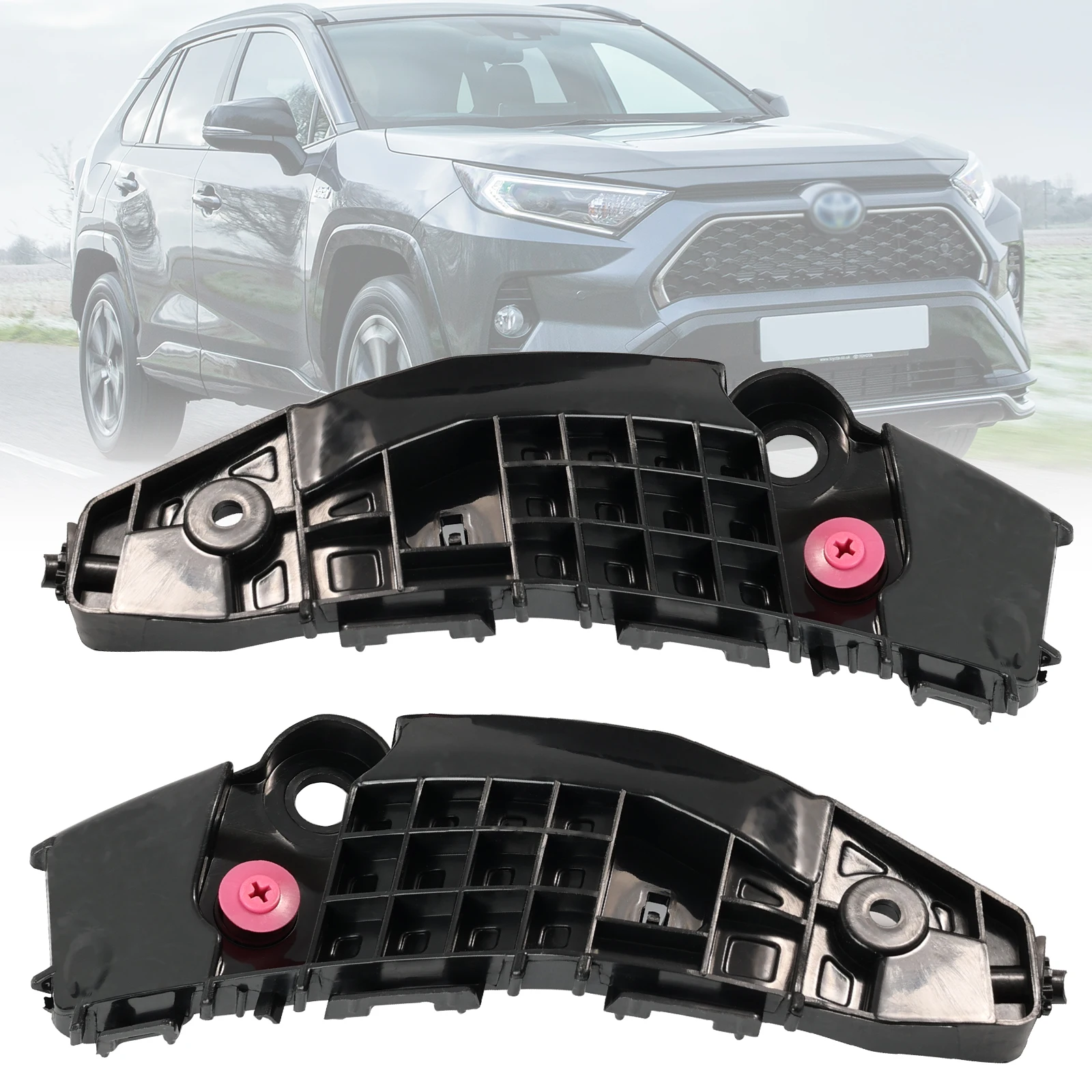 

1 пара левых и правых боковых опорных кронштейнов переднего бампера TO 1023126 ДО 1033126 Для Toyota RAV4 XA50 2019 2020 2021