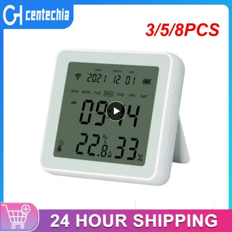 

3/5/8PCS Indoor Alarm Clock Mini App Push Wireless Backlight Alarm Low Power Tuya New Smart Home