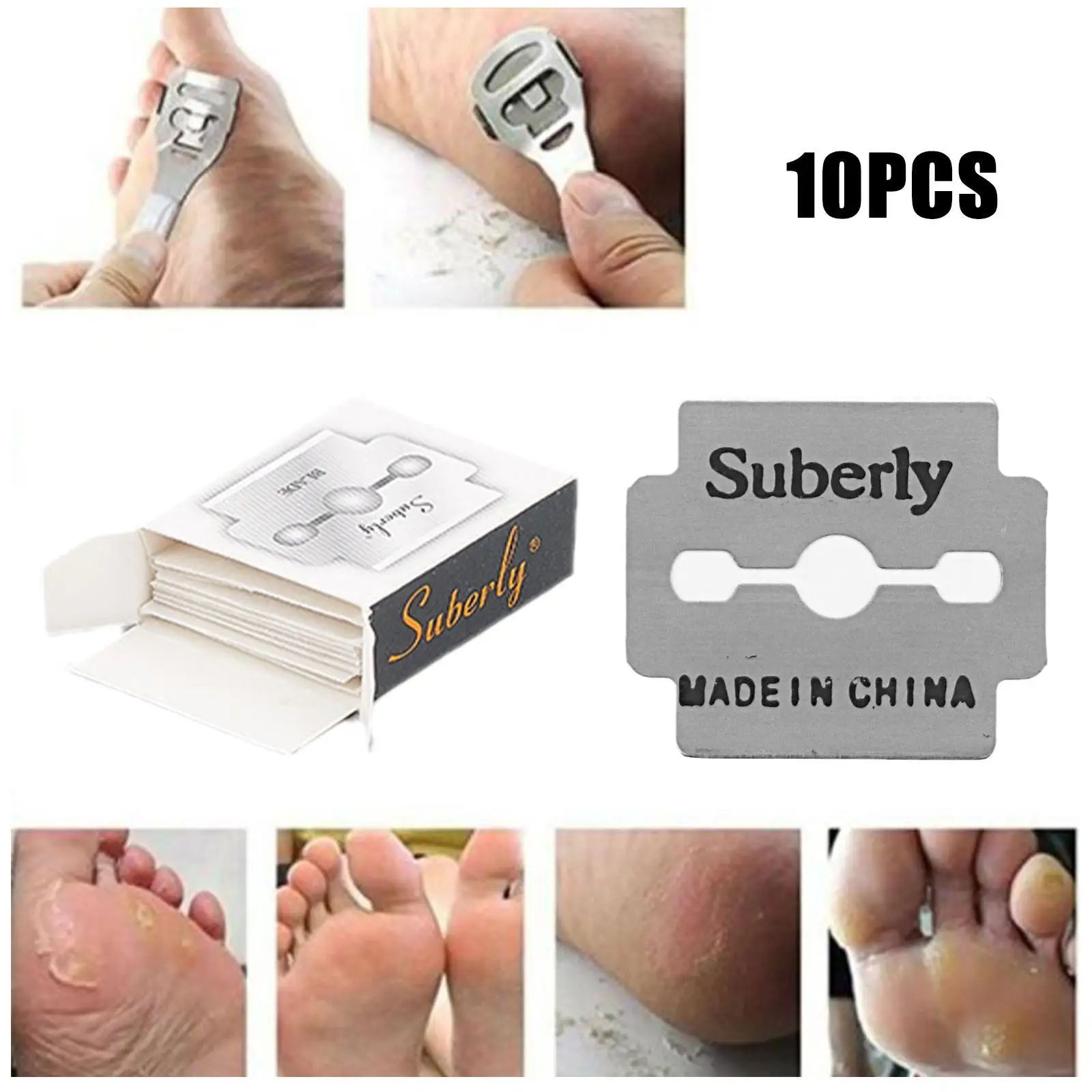 

10pcs/box Foot Planer Special Blade For Pedicure Leather Foot Sharpener For Removing Dead Skin And Calluses Pedicure Blade