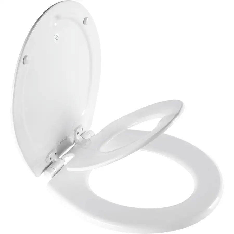

Child/Adult Round Toilet Seat in White with STA-TITE Seat Fastening System, Easy•Clean, Whisper•Close