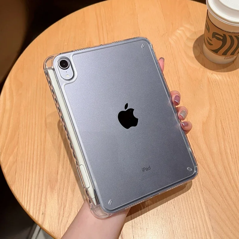Фото Жесткая задняя крышка для ПК для Funda iPad Mini 6, чехол с держателем для ручки для iPad Mini 6-го поколения, 2021, 8,3 дюйма, прозрачный чехол Mini 6 №2