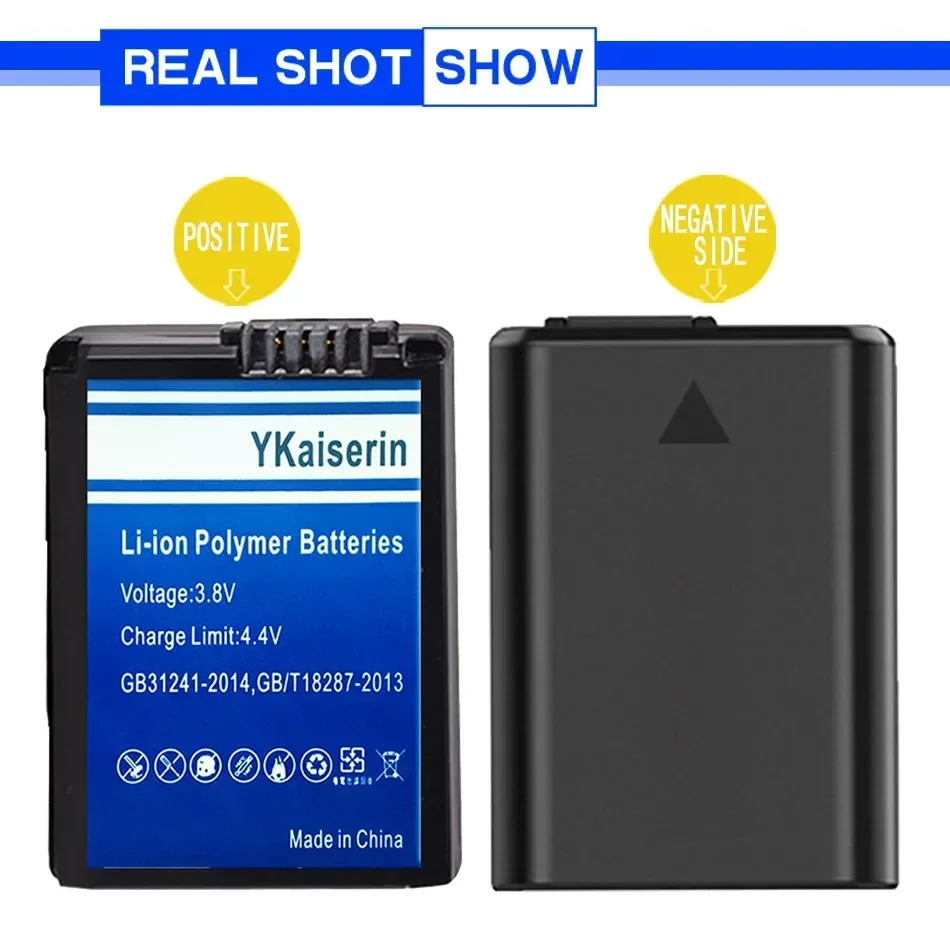 Сменный аккумулятор YKaiserin 2600 мАч NP-FW50 NPFW50 для Sony Alpha a6500 a6300 a7 7R a7R II a7II NEX-3 NEX-3N NEX-5