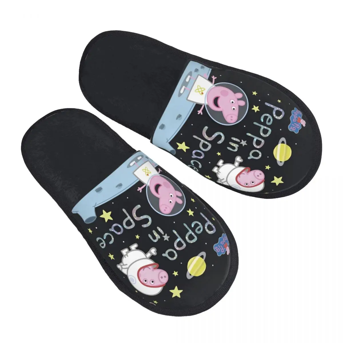 Домашние хлопковые тапочки Свинка Пеппа нескользящие мягкие домашние меховые