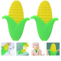 2pcs chewing toys portable anti eating hand molar teether for baby infant