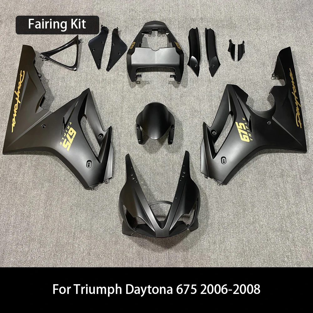 

Комплект обтекателей для мотоцикла, комплект кузова, пластиковый корпус, черный корпус для триумфа Дейтона 675 2006 2007 2008, аксессуары