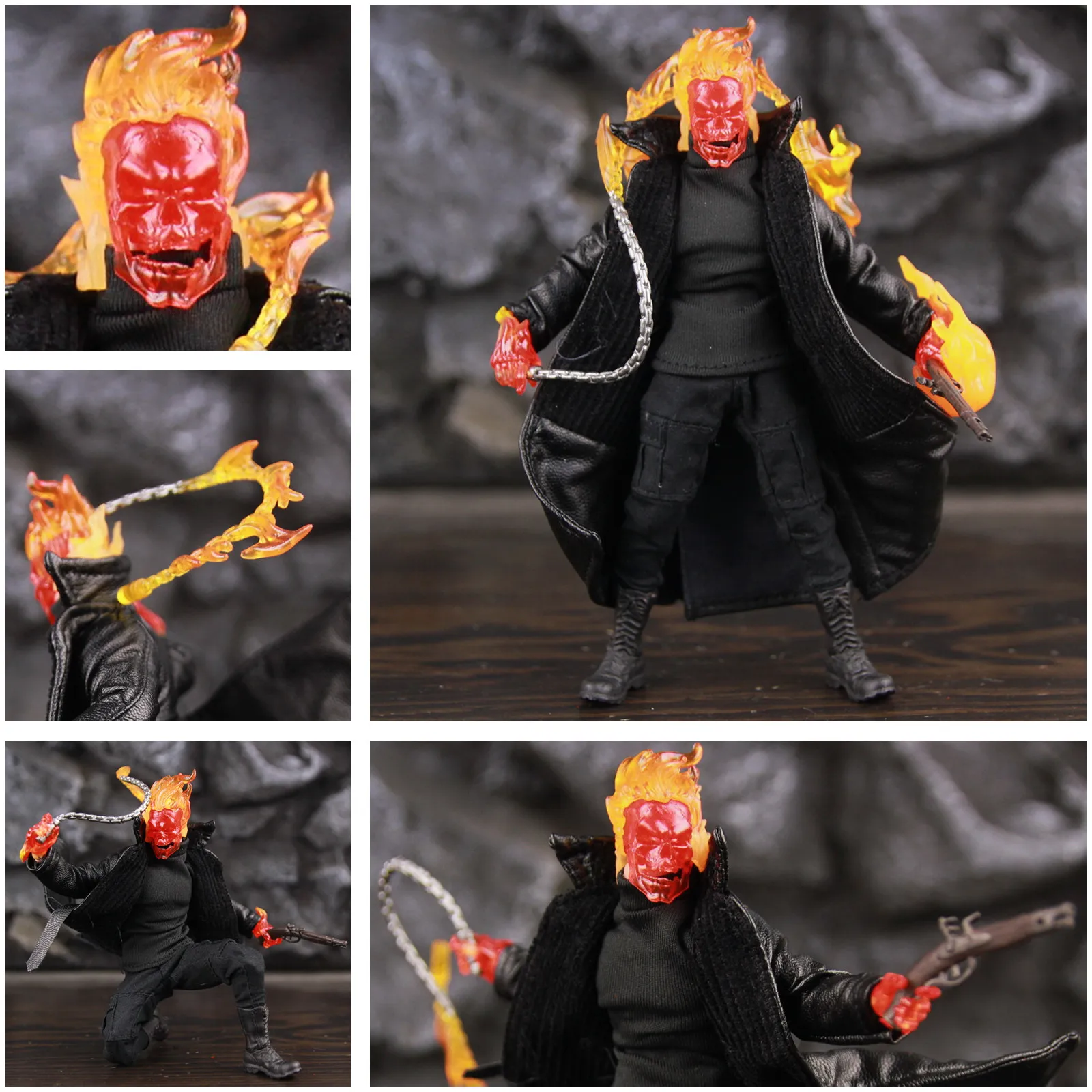 

Marvel Ghost Rider 6" Action FIgure Fantastic Four Johnny Blaze Legends one:12 1/12 Clothes Comic Movie Toys Model Doll