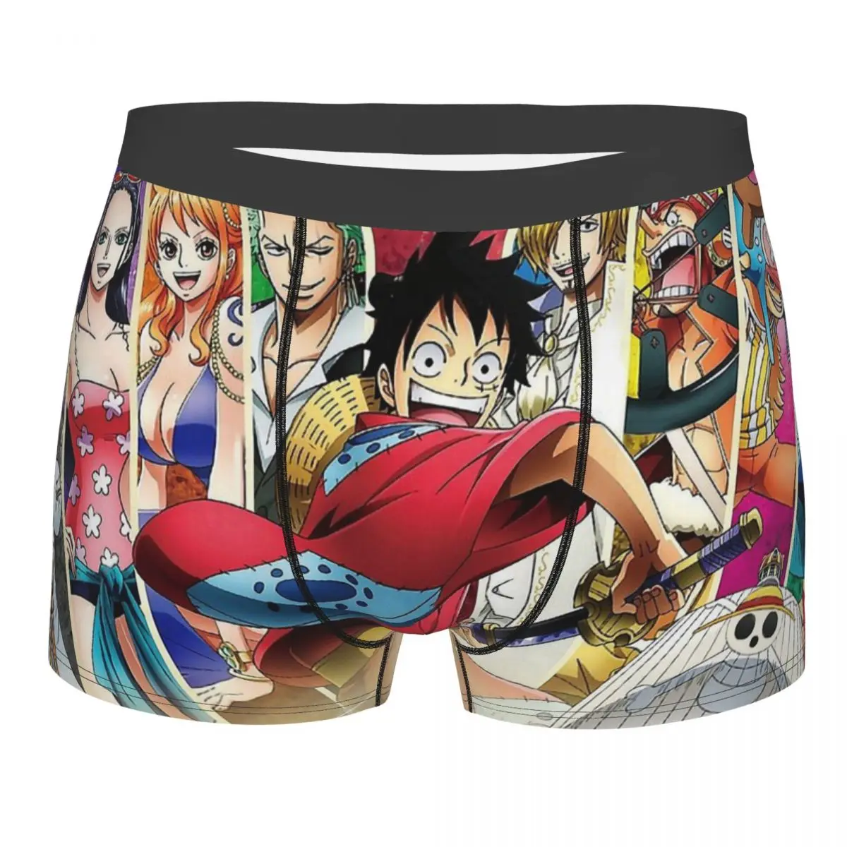 

Mugiwara One Piece Monkey D. Luffy Underpants Cotton Panties Male Underwear Print Shorts Boxer Briefs