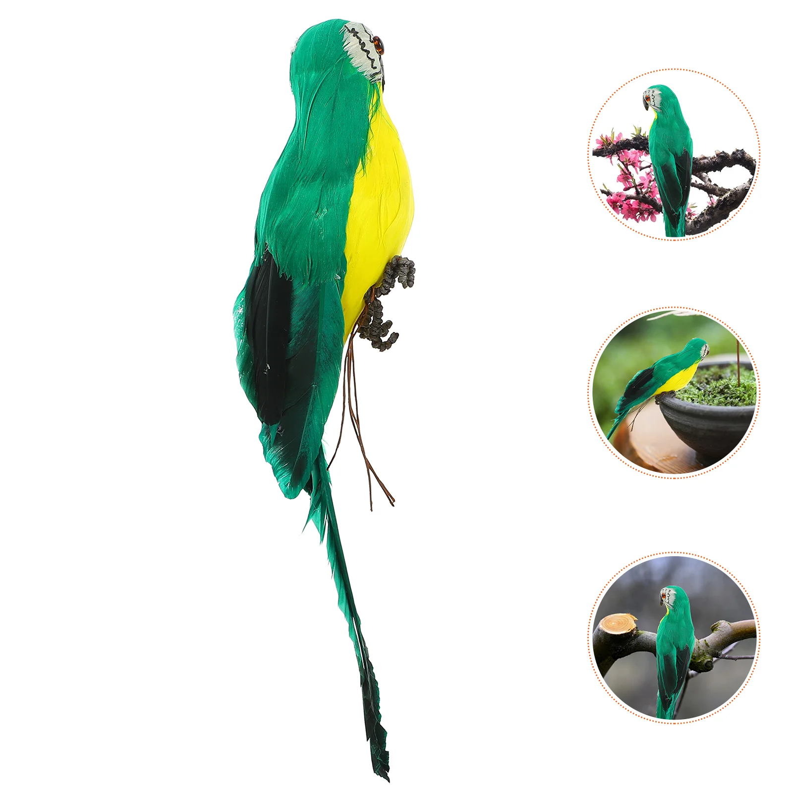 

Bird Parrot Christmas Ornament Birdstree Artificial Decor Simulation Decorationfoaming Clips Fake Garden Figurine Craft Statues