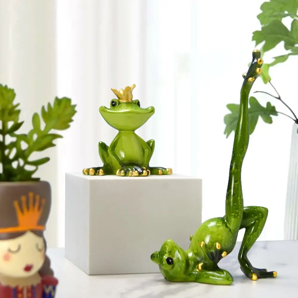

Personality Modern Yoga Frog Statue Simple Resin Home Ornaments Bonsai Decor Creative Desktop Ornaments Gift For Kids Children