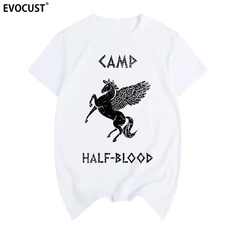 Летняя футболка Percy Jackson Camp Half Blood забавная летняя с длинным островом хлопковая