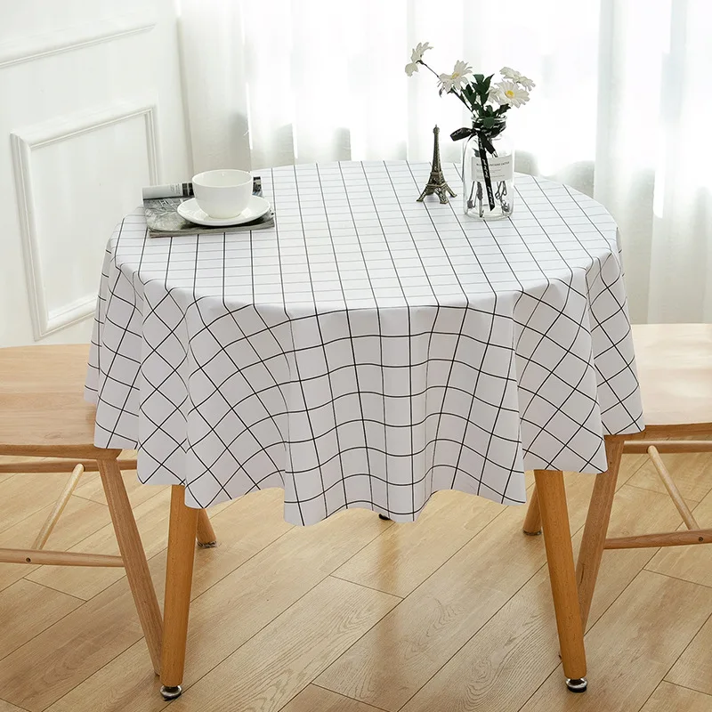 

Waterproof anti-oil anti-scalding circular household pvc table cloth coffee table cloth mat