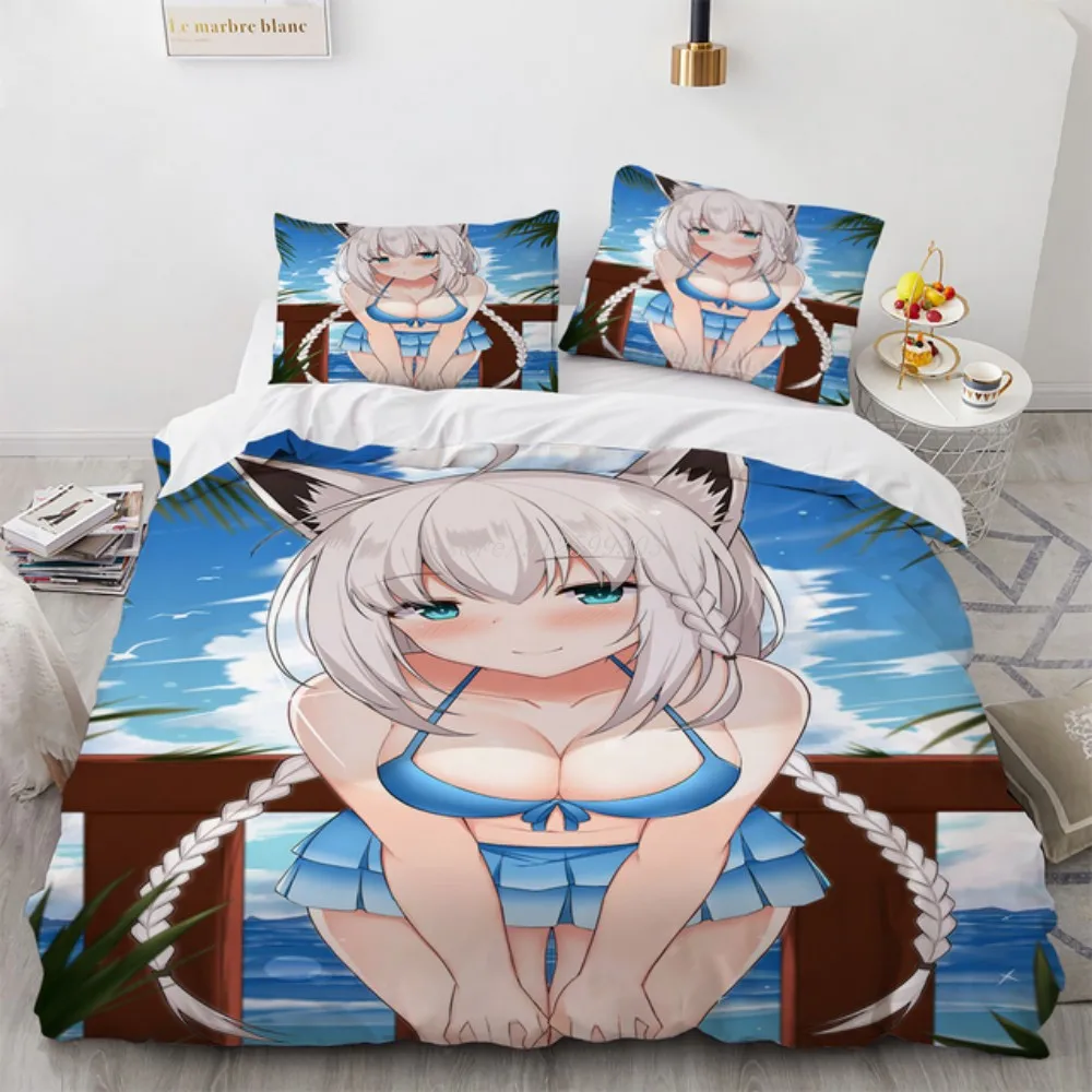 

Kawaii постельное белье с аниме Набор для девушки женщины спальня комфортный пододеяльник мягкое покрывало для кровати Полноразмерное одеяло...