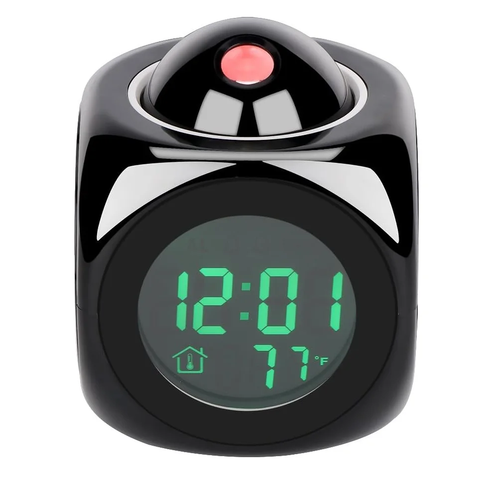 Проекционный будильник с батареей AAA