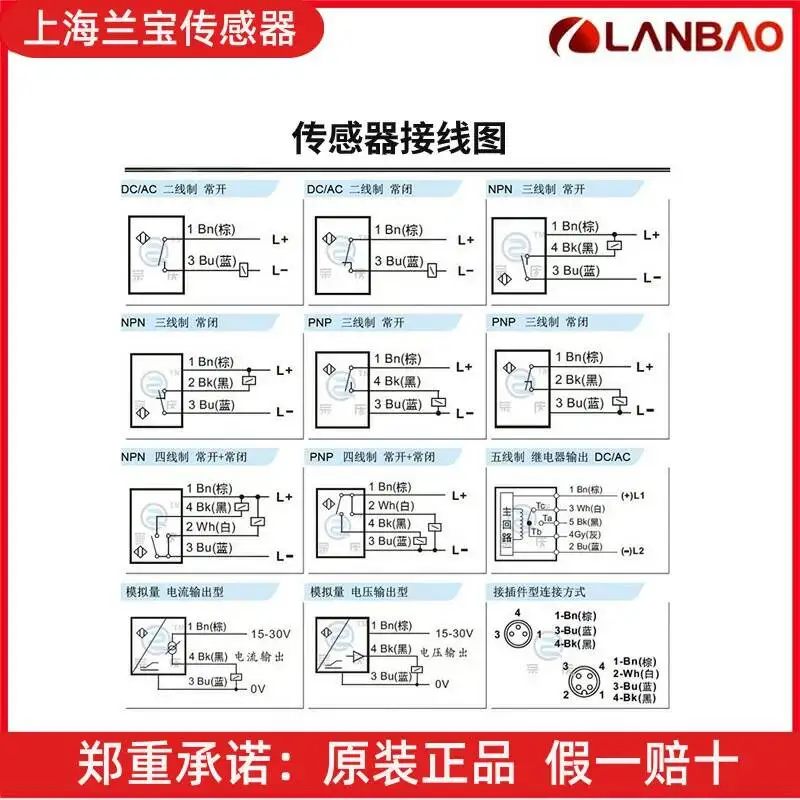 Фото Датчик приближения Lanbao M30, индуктивный, LR30XCN40DNOY, NCY, NRY, POY, PCY, PRY -E2 №4