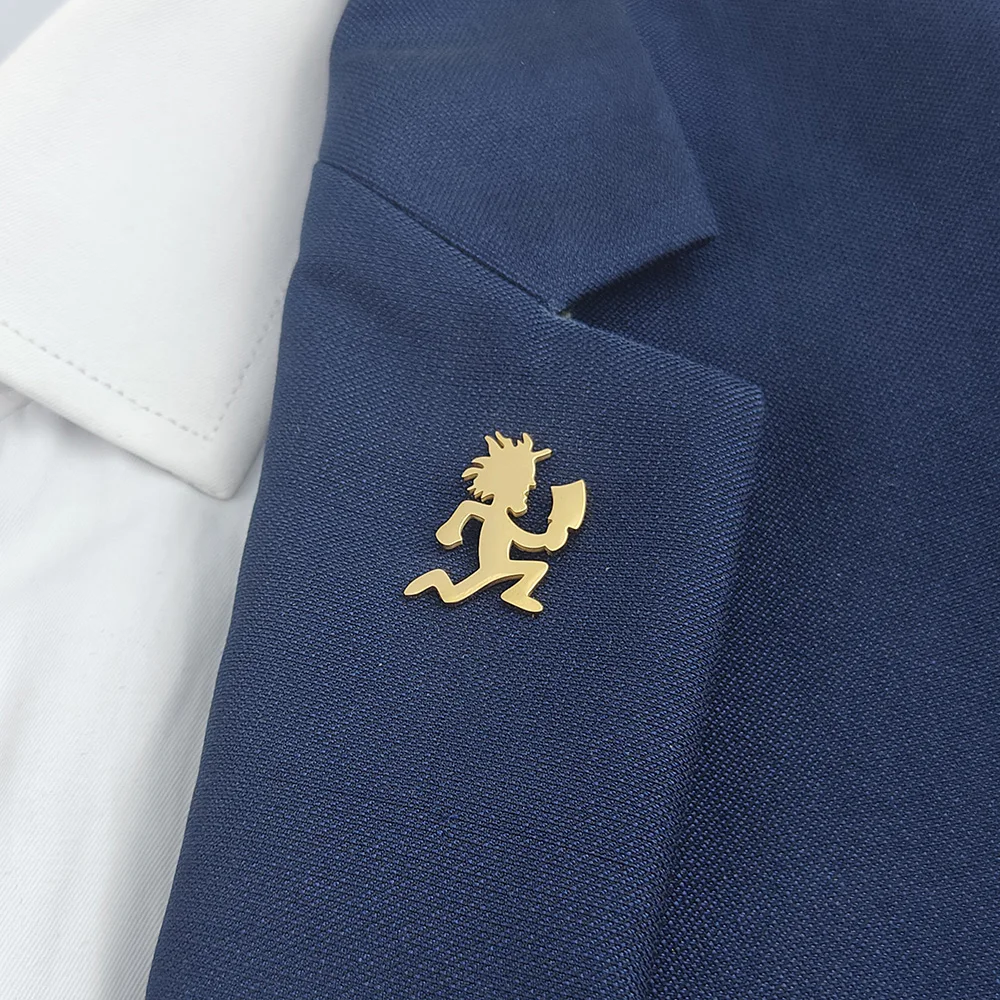 Позолоченные значки Crazy Posse в виде клоуна