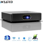 Проектор WZATCO S5 HD 4K Real 3D DLP, с зумом, автоматическим трапецеидальным искажением, Android 9,0, Wi-Fi, светодиодный Интеллектуальный портативный проектор, Bluetooth Airplay