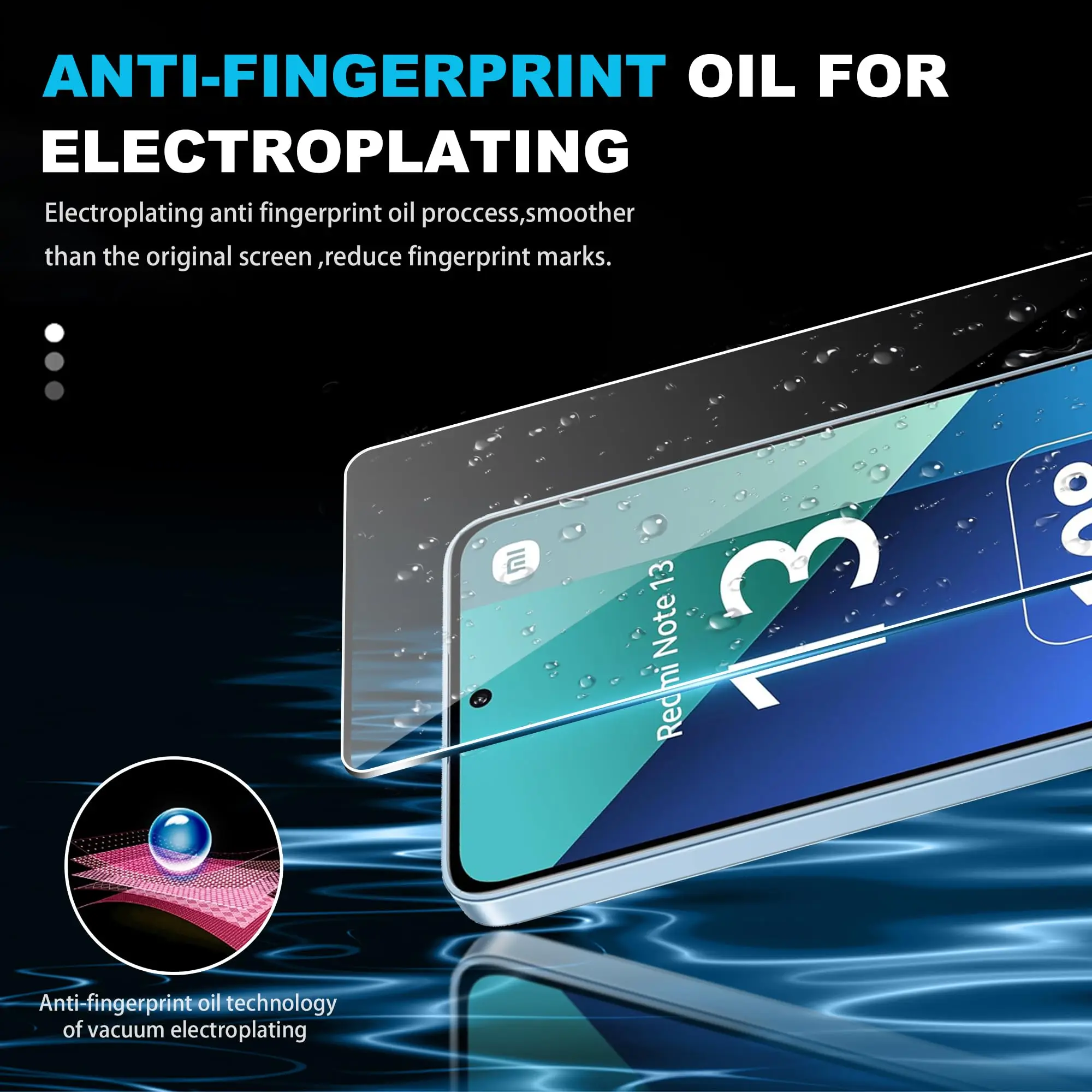 Защитная пленка для экрана Redmi Note 13 4G 5G Xiaomi из закаленного стекла Crystal HD 9H