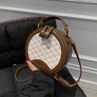 luxury designer letters round small women handbag 2022 trend short handle two way zippers saddle ladies shoulder crossbody bags