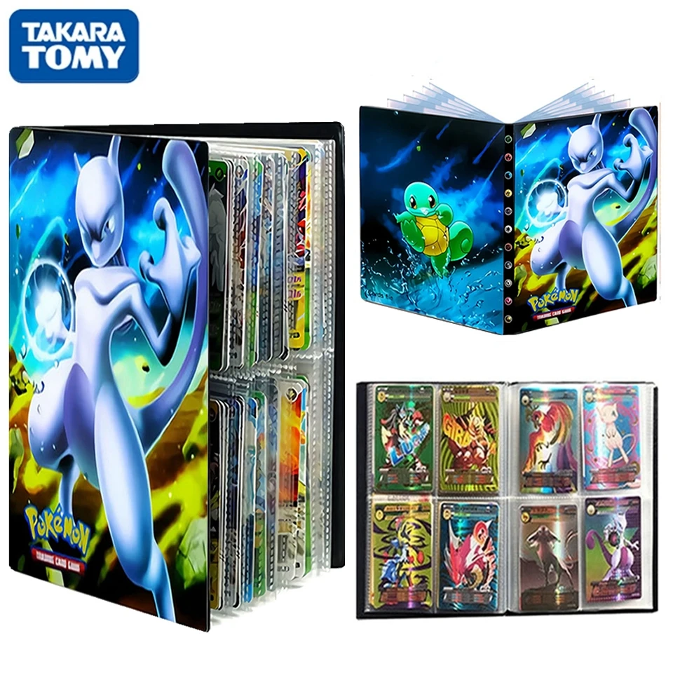 

TAKARA TOMY 240PCS Pokemon Cards Album Book Cool Game Card MEGA EX EX Collection Binder Anime Cartoon Pokémon Mewtwo Folder Toys