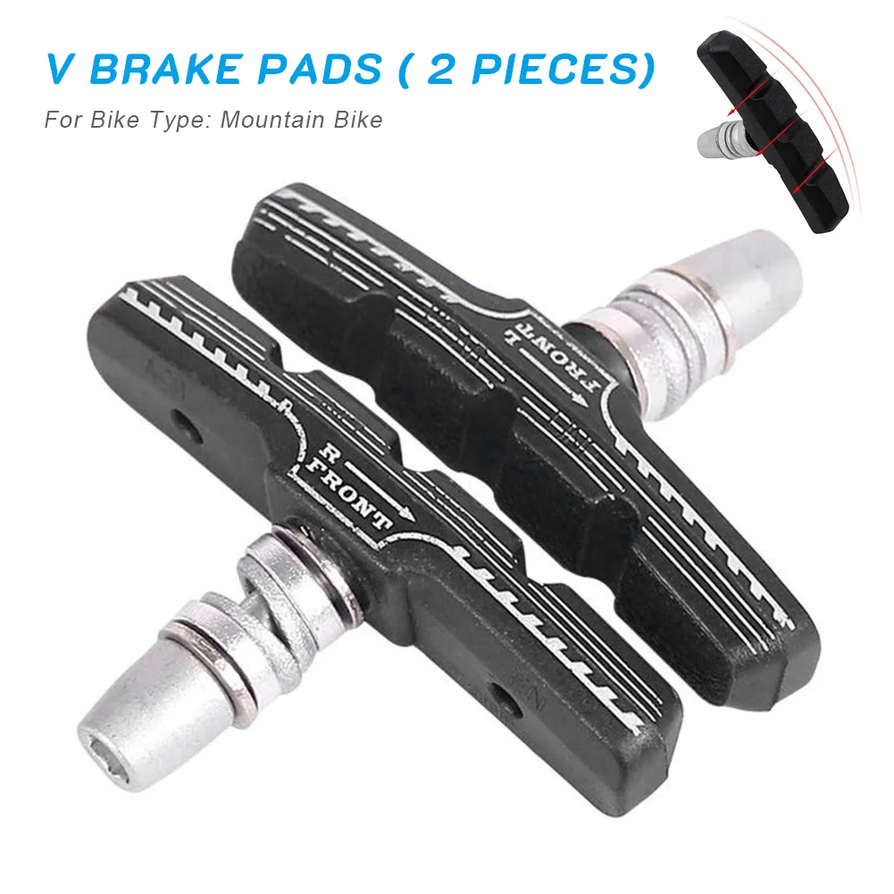 

MTB Road Bicycle Cycling V-Brake Pads Brake Pads With Nuts And Spacers 70mm Threaded Brake Blocks Mountain Accessories Tool