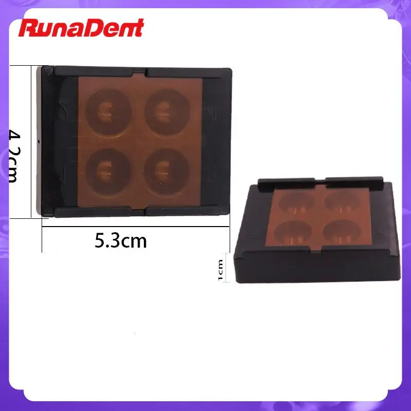 

Dental Veneer Storage Box Teeth Patch Shading Light Storage Box 4 Holes Dental Membrane Tooth Box Denture Retainer Molar Box