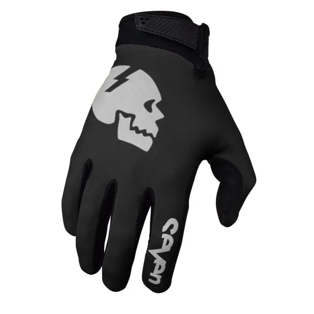 2022 FOR SEVEN MX SKULL Gloves Motocross Racing Black Motorcycle Off road MTB Dirt Bike Cycling gloves H |
