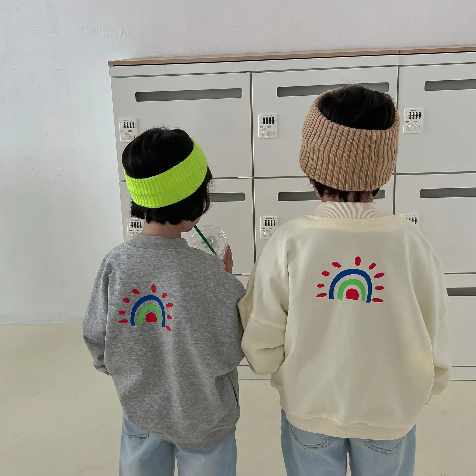 

Spring Cartoon Printed Cotton Jackets Boys and Girls Zipper Casual Coats