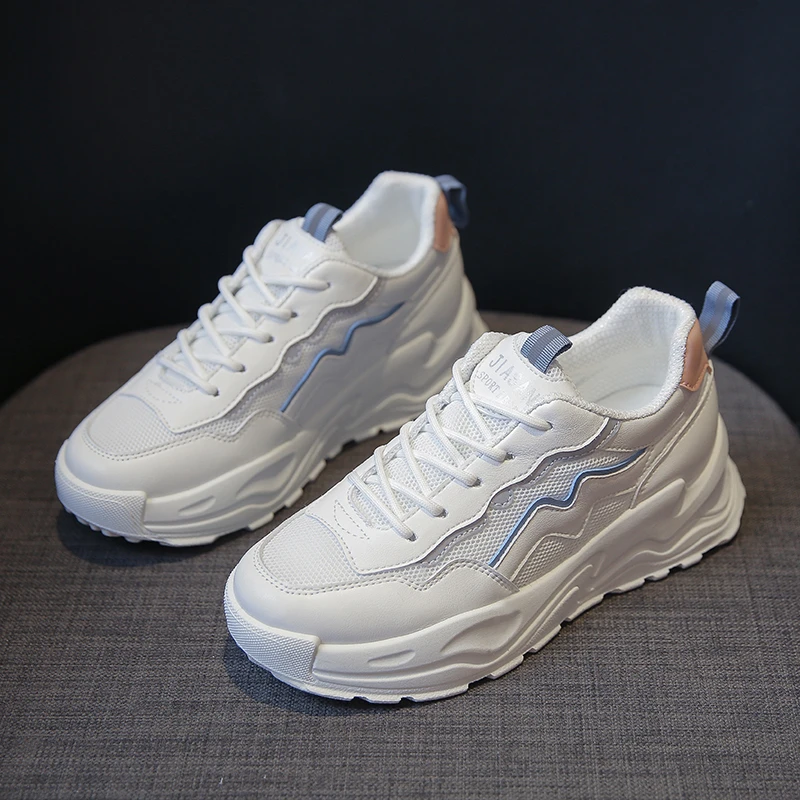 

Women's Shoes Ladies Casual Fashion Sneakers Round Toe Flats Vulcanized Shoes Lace Up Sneakers Mesh Breathable Women's Shoes