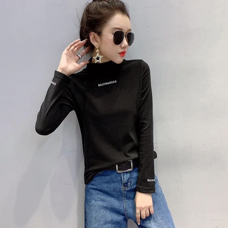 

New Korean Fashion Casual Mesh See-through Splicing Hot Fix Woman Tshirts Women Sexy Tops Female Ladies Slim Clothes