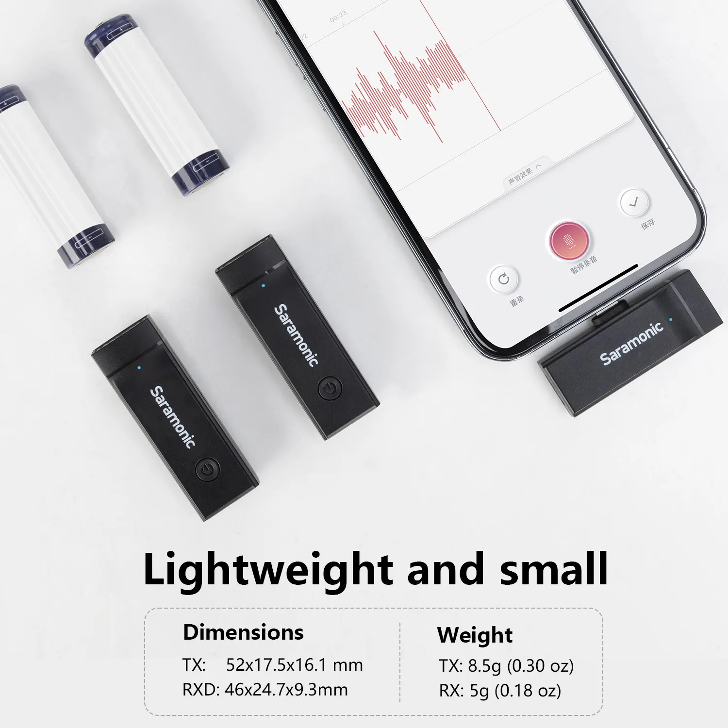 Профессиональный беспроводной петличный микрофон Saramonic Blink Go 2 4 ГГц для iphone Android |