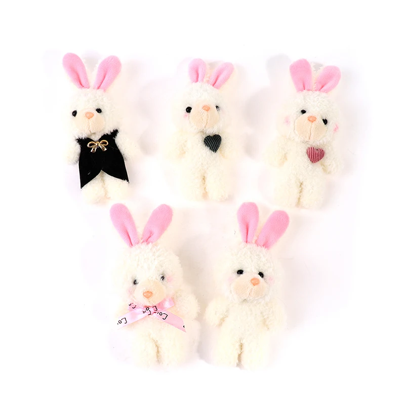 

Cute Love Blush Little White Rabbit Soft Cotton Animal Plush Stuffed Toy KeyChai