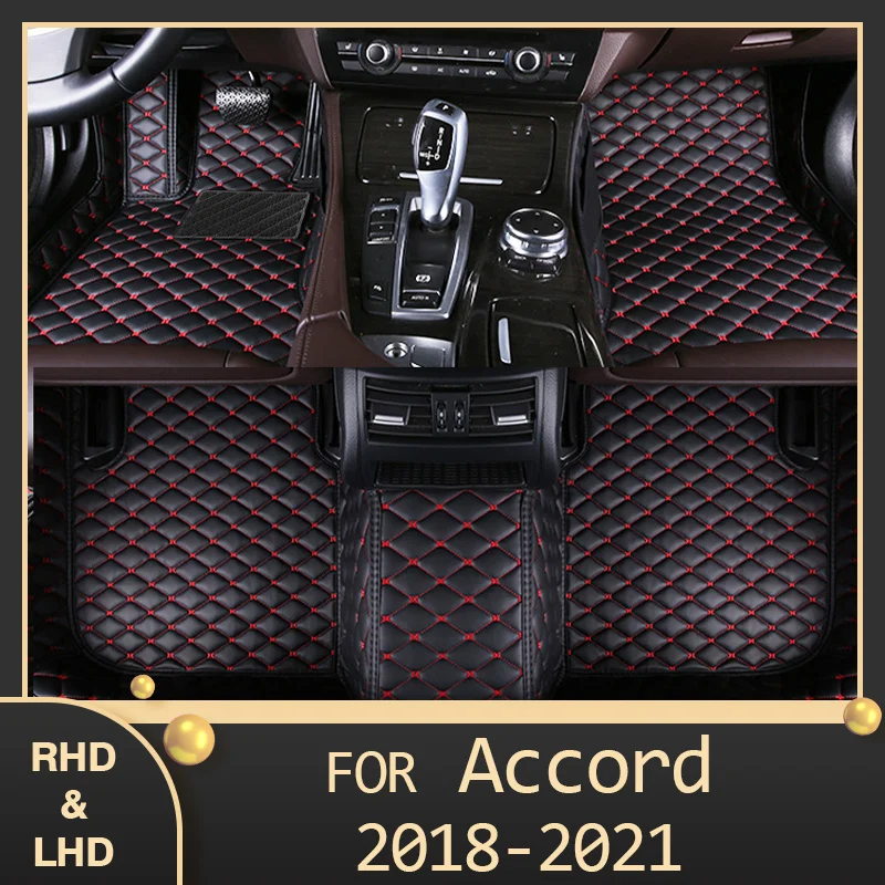 

MIDOON Car floor mats for Honda Accord hybrid 2018 2019 2020 2021 Custom auto foot Pads automobile carpet cover