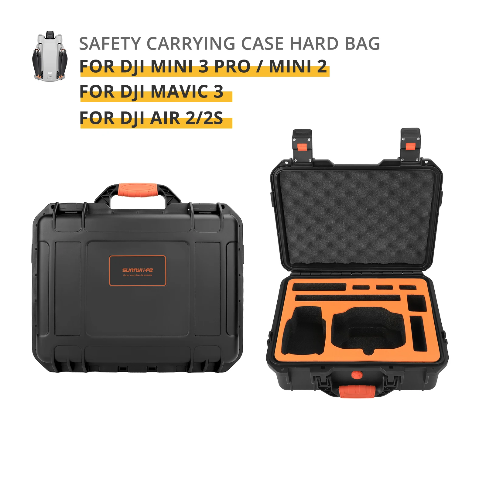 Enlarge Waterproof Hard Box for DJI Mini 3 Pro /MINI 2/DJI Mavic 3 Classic/Avata/ AIR 2S/RS 3 Handbag Storage Bag Accessories Hard Case